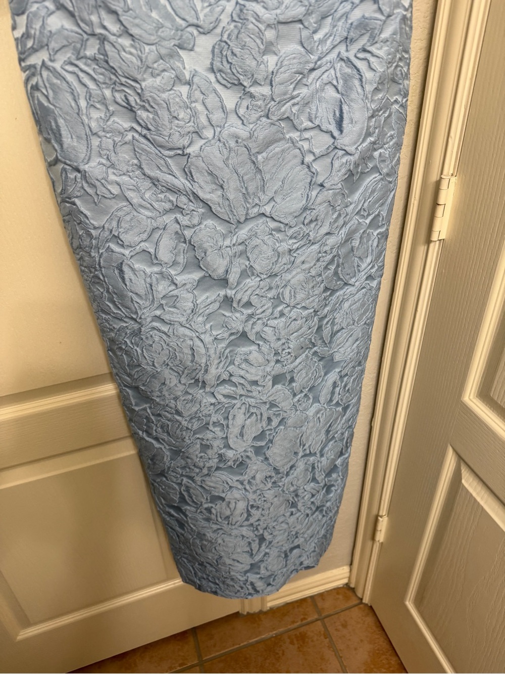 Sachin + Babi Light Blue Off-Shoulder Brocade Maxi Dress Sophia Gown - Picture 4 of 6